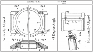 The 1930s patent for the Clamshell compression case construction